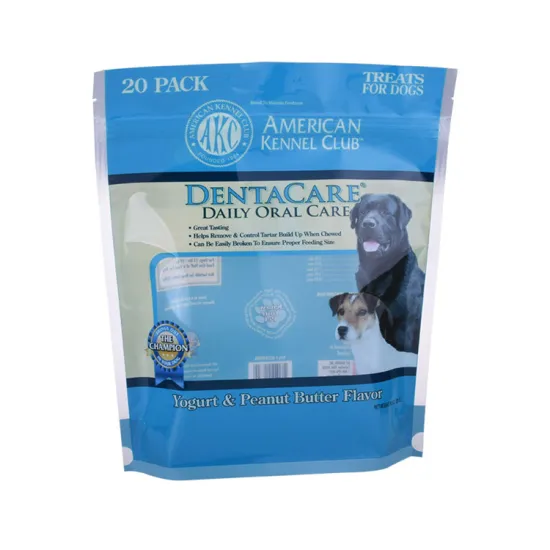 Biodegradable Resealable Kraft paper dog food packing bag