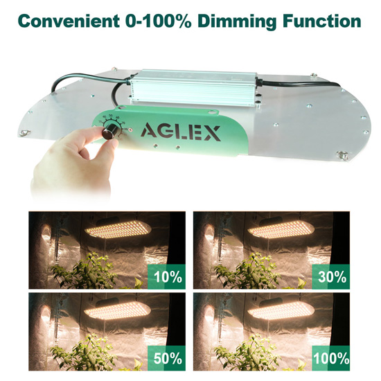 Aglex K2000 Dimmable LED Grow Light Untuk Rumah Kaca