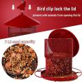 Red Solid Heavy Hanging Bird Feeder