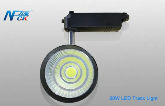 20w 1500lm Cob 60°commercial Led Track Lighting , Led Track Light Fixtures