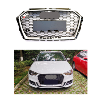 Grille de radiateur argenté pour AUDI A3 8V Facelift 2017-2020