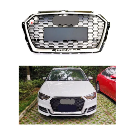 Silver Radiator Grille for Audi A3 8V Facelift 2017-2020