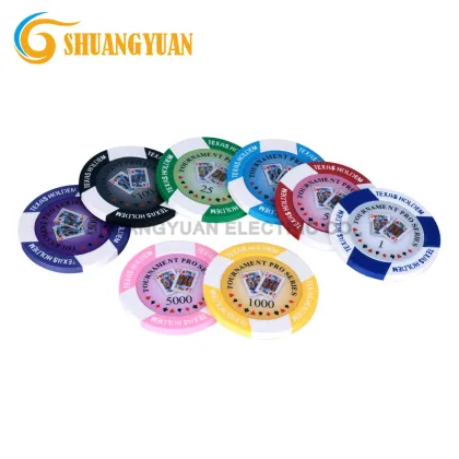 11.5g Texas Hold'em Tournament Poker Chips with Custom Stickers
