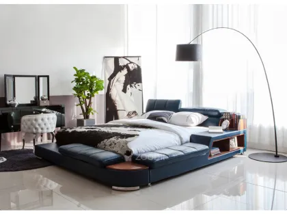 modern leather double sex bed design furniture B665