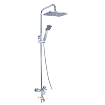 High Quality Brass and ABS Bathroom Set with Metered Faucets and Rain Shower Head