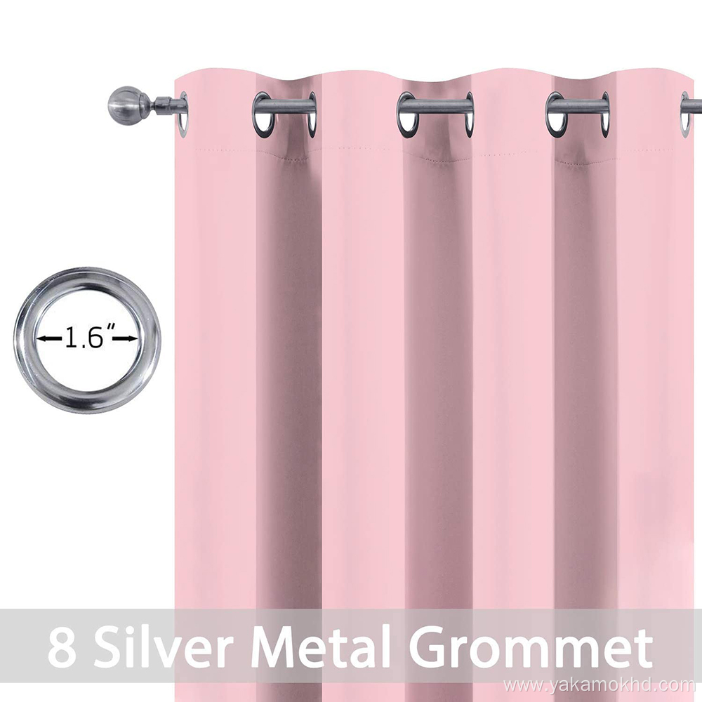 Pink Blackout Curtains 108 Inch Long