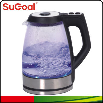 2014 SuGoal best quality LED blue electric glass kettle