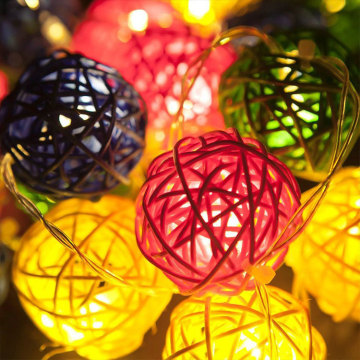 Festliche Lieferungen Rattan Ball Led Holiday Light