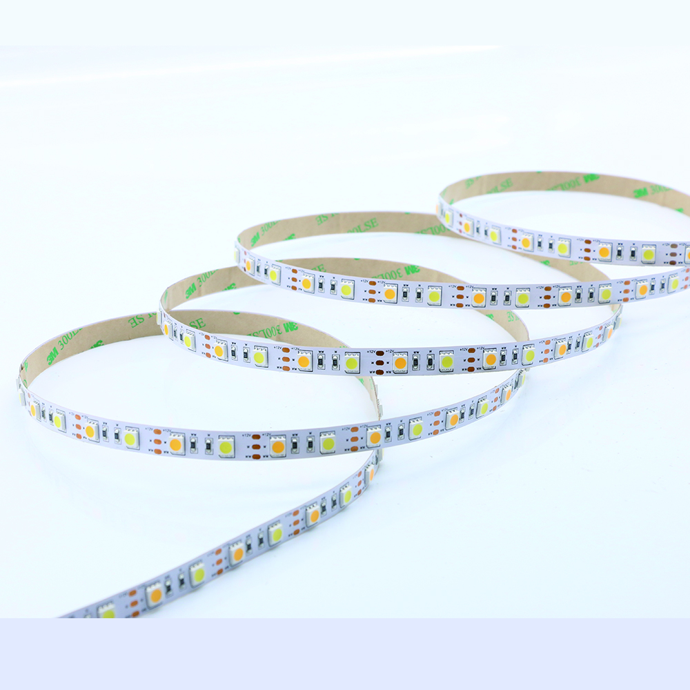 5050SMD مزدوج اللون 60led ضوء الشريط المرن