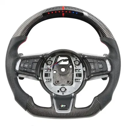 Customizable Carbon Fiber Steering Wheel with LED Display for Jaguar XE XF F-Type F-Pace E-Pace
