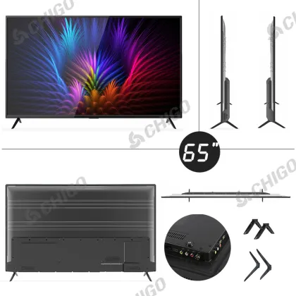 CHIGO 65 Inch Professional LED LCD Smart TV - 4K UHD Android TV with Classic Plastic Frame