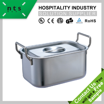 high quality hotel and restaurant square stainless steel sauce bucket