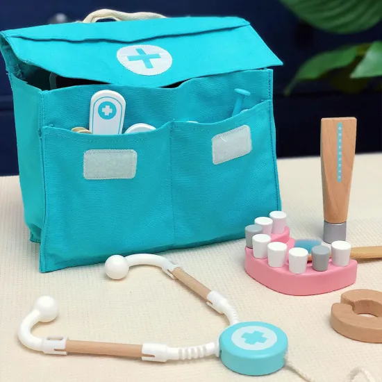 Educational Toys For Children Hot Wooden Children Simulation Doctor Toy Real Life Injection Role Playing Toy