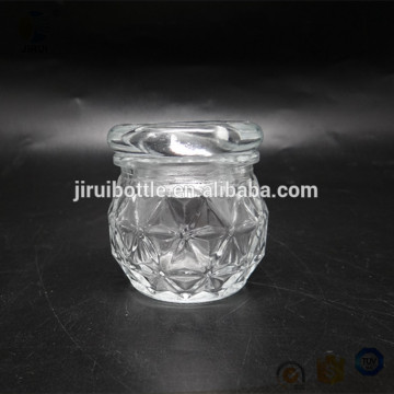Luxuary crystal clear cosmetic glass cream jar empty