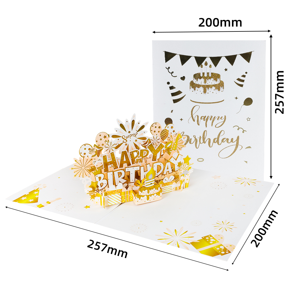 luxury birthday pop up card