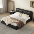 Quadro de cama queen -cama de couro moderno couro