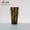 ATO drinking glass cup Leopard Print water glass