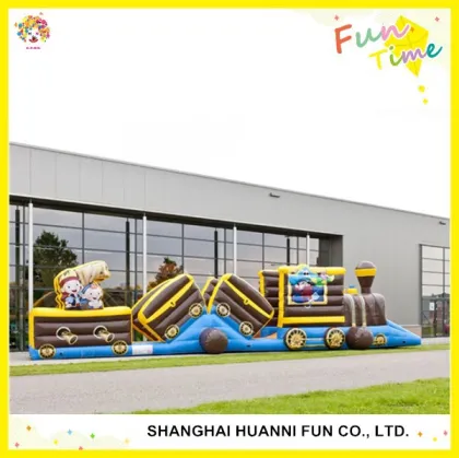 Super Inflatable Slide Obstacle Course CN 71 For Playland