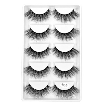 Black Premium Mink False Eyelashes - 5 Pairs Per Tray