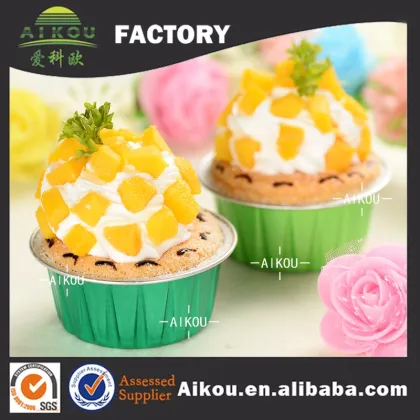 Non-stick decorative aluminum foil disposable muffin cake baking tin