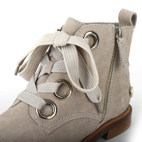 Fashion Suede Lace-Up Ankle Boots