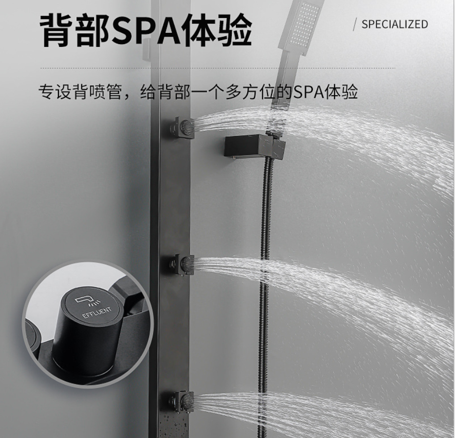 Luxus-Sanitärartikel Messing geschwärzt 5-Funktions-Sanitärdusche Badezimmer Produkt Messingdusche