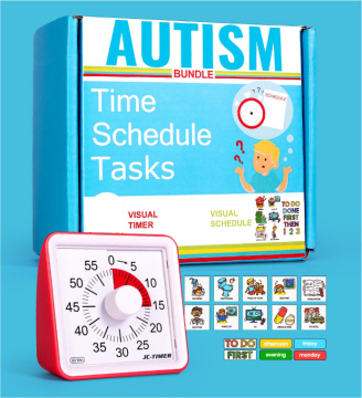 Visual Timer Magnet Pec Card Sensory Kit: Special Needs Autism Products for Autistic Children