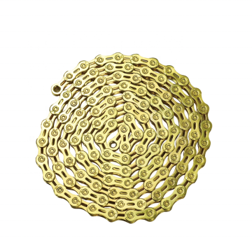 9-Speed Mountain Bike Chain - Anti-Dust Full Plating MTB Road Bike Variable Speed 1/2x11/128"" Chain