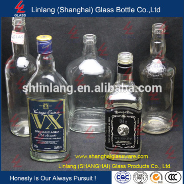 Wholesale Manufacturer Glass Bottle Fancy Liquor Glass Bottle