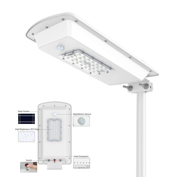 Luz solar led integrada para estacionamento residencial