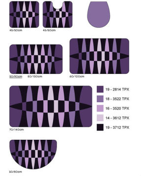 PURPLE COLOR BATHMAT RICH DESIGN BATHBAT (EV-G003-BM)
