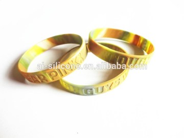 recycled silicone wristband,cool silicone wristband,dual layer silicone wristband