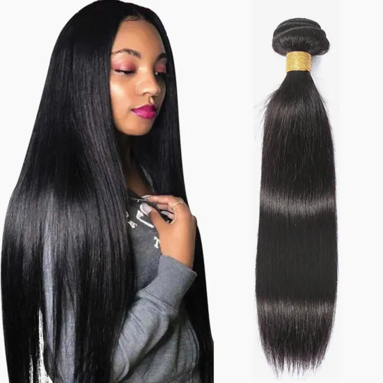 Lan-Daisy Straight Hair 3 Bundles With Closure Malaysian Human Hair Bundles With Frontal Remy Hair Bundles In Natural Color