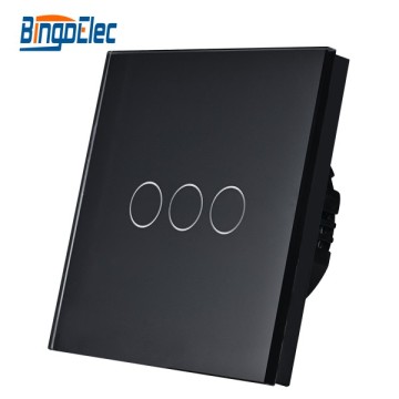 3 gang 1way touch light switch 110-250v AC EU/UK