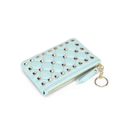 2021 coin key square metal decoration zipper wallet