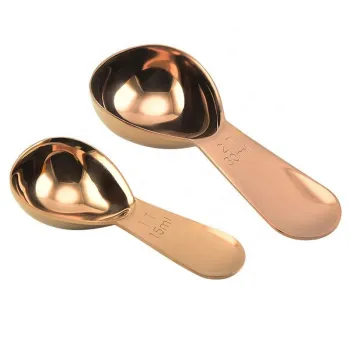 Rose Gold Stainless Steel Measuring Spoon Set (15ml/30ml)