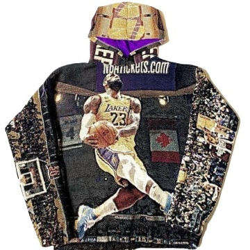 Custom 2022 Polo Hoodie Woven Tapestry Sweater