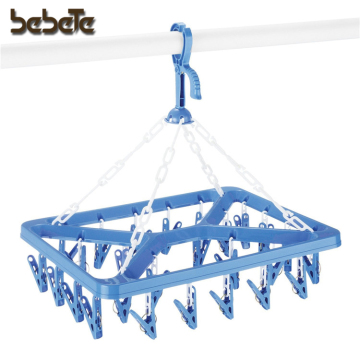 Clip & Drip Laundry Hanger with 26 Clips