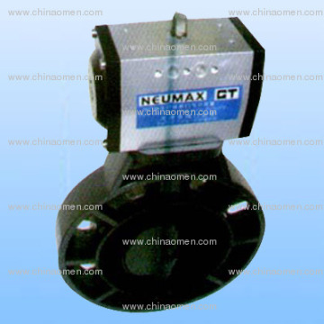 Upvc butterfly valve with actuator
