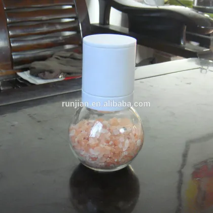 Plastic Glass sea salt grinder