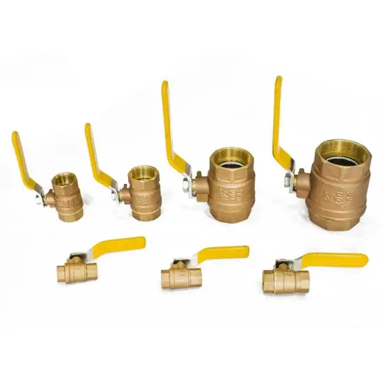 CW617N Material 1/2"-2" inch PN40 Brass Ball Valve Standard Bore 1/2" Standard Bore For Gas and Water