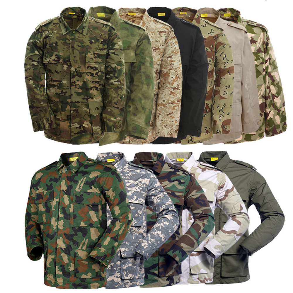 Jaqueta de camuflagem masculina personalizada e calça terno caça