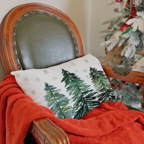 Christmas Pillow Cover Lumbar Throw Pillow Case