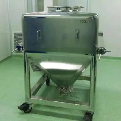 High-Efficiency Square Cone IBC Bin Food Powder Mixer Blender for Salsa Verde Seasoning Mixing
