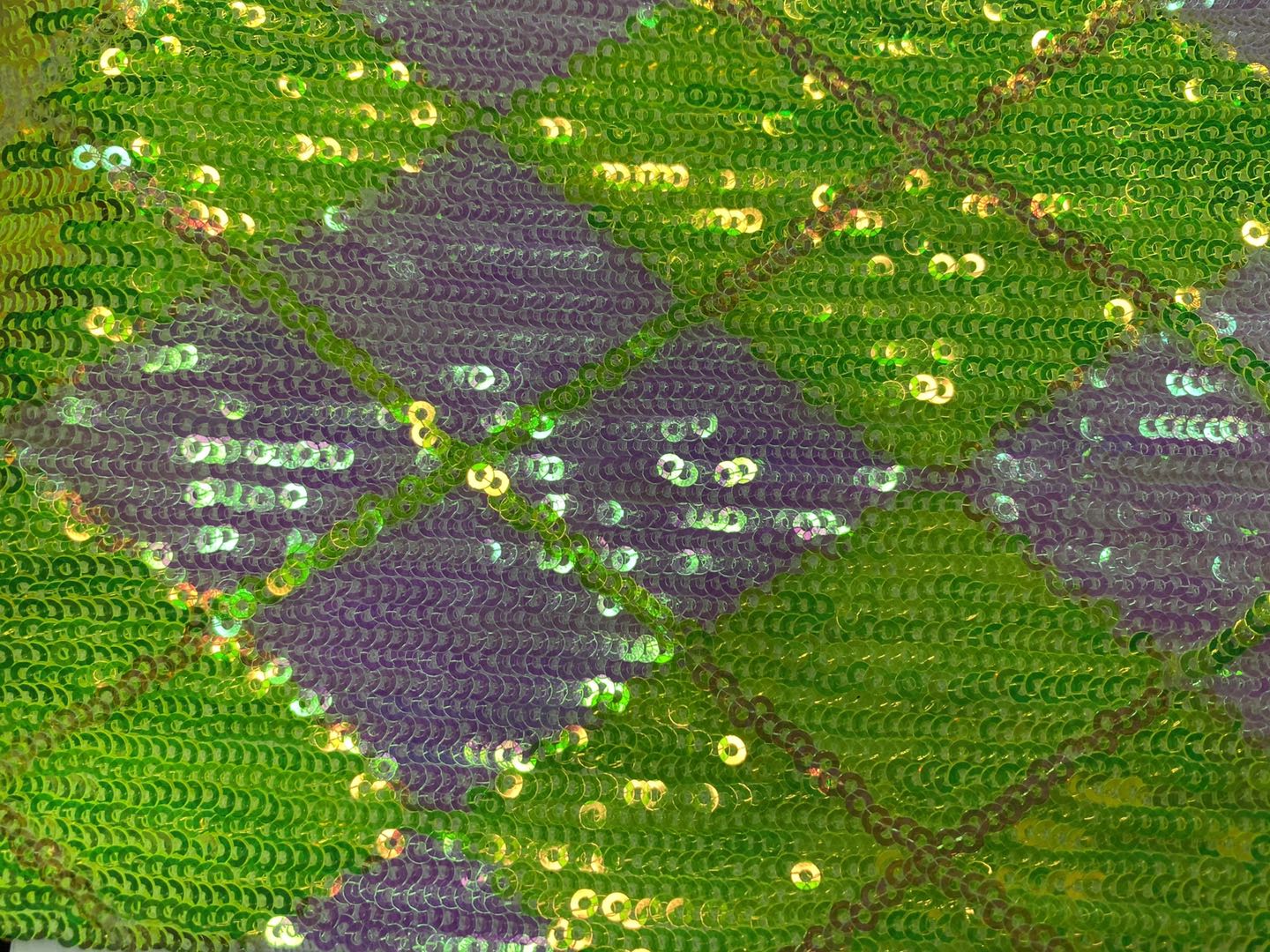Rhombus Sequins Embroidery Fabric