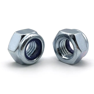 Blue white zinc Nylon Nut M12