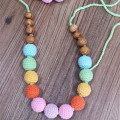 Handmade Crochet Amber Madeira Beads Teething Colar