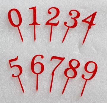 Acrylic number cake topper birthday decoration