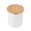 Airtight Bamboo Lid Stainless Steel Storage Jar