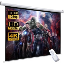 Cinema projector screen 100 inch motorized projector screens